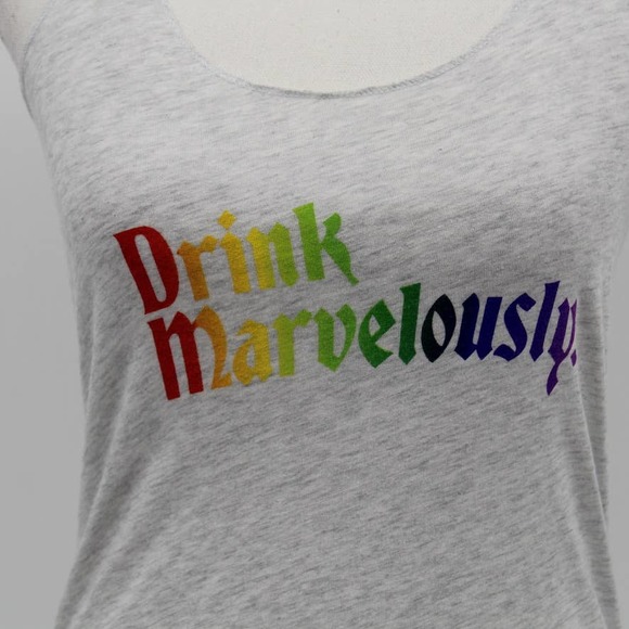 Ketel One Vodka Drink Marvelously Racerback Tank Top Rainbow Pride Gray Size XS - Picture 2 of 6